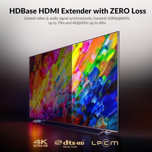Alt view image 2 of 5 - AV Access HDBaseT 4K60Hz HDMI Extender Over Ethernet 230ft (4KEX70-L)