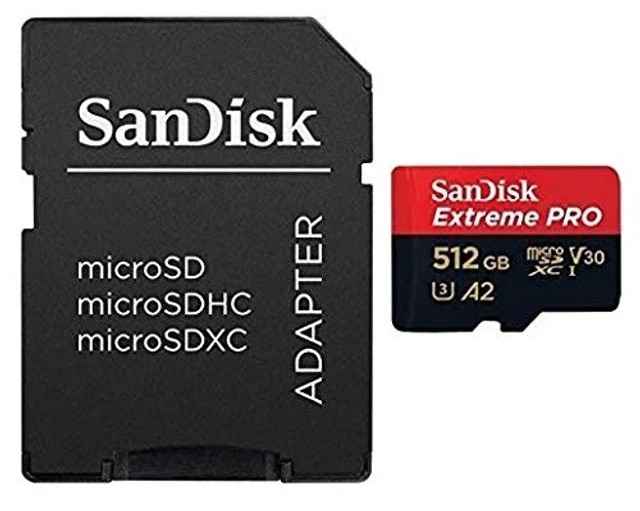Alt view image 4 of 5 - SanDisk MicroSDXC 512GB Extreme Pro Memory Card Compatible with GoPros