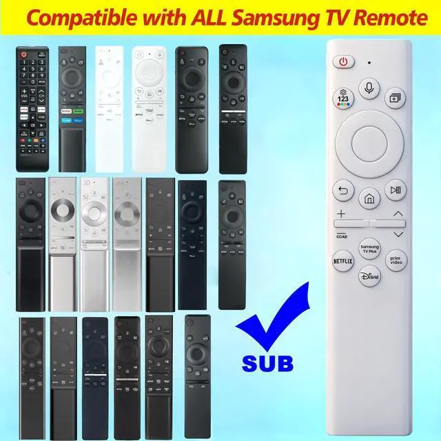 Alt view image 3 of 5 - Voice Remote Control Replacement for Samsung Smart TV Remote Controller with Voice Function, for Samsung Crystal UHD QLED 4K 8K Smart TVs(2020/2021/ 2022) (BN59-01391A Solar)