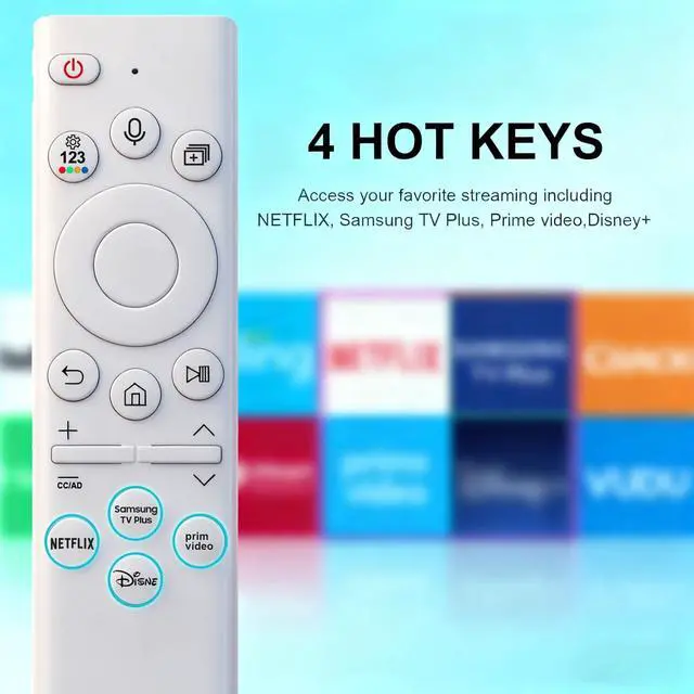 Alt view image 4 of 5 - Voice Remote Control Replacement for Samsung Smart TV Remote Controller with Voice Function, for Samsung Crystal UHD QLED 4K 8K Smart TVs(2020/2021/ 2022) (BN59-01391A Solar)