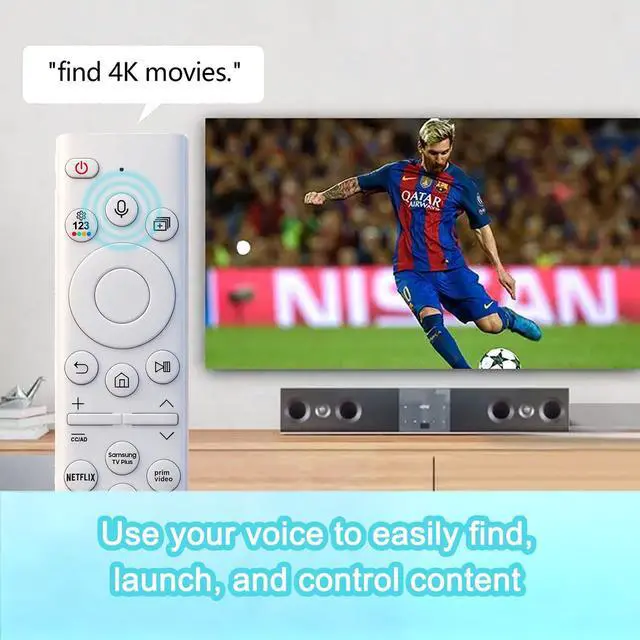 Alt view image 5 of 5 - Voice Remote Control Replacement for Samsung Smart TV Remote Controller with Voice Function, for Samsung Crystal UHD QLED 4K 8K Smart TVs(2020/2021/ 2022) (BN59-01391A Solar)