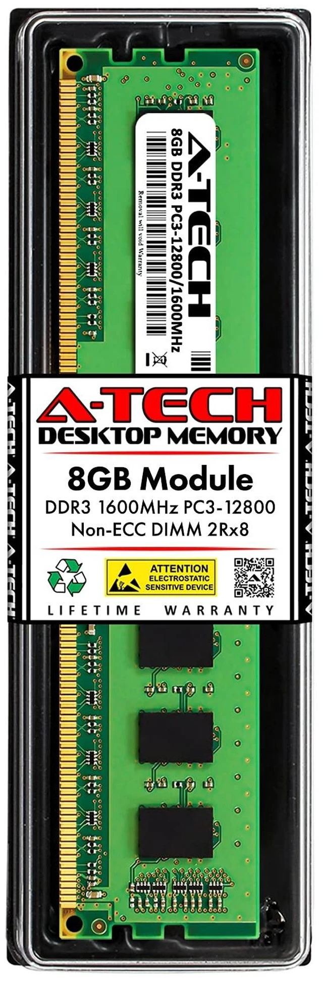 Main image of A-Tech 8GB RAM for Dell OptiPlex 9020, 9010, 7020, 7010, 3020, 3010, XE2 (USFF/SFF/MT/DT) ^^ DDR3 1600 MHz DIMM PC3-12800 UDIMM Memory Upgrade