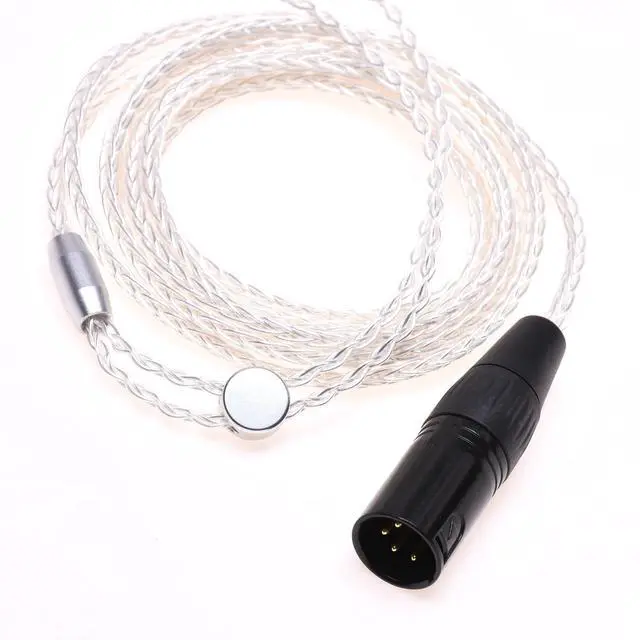 Alt view image 2 of 3 - GAGACOCC 4Pin XLR Balanced 8 Cores 5n Silver Plated Headphone Upgrade Cable Compatible for Audeze LCD-2 LCD-3 LCD-4 LCD-X LCD-XC 2m (6.5ft)