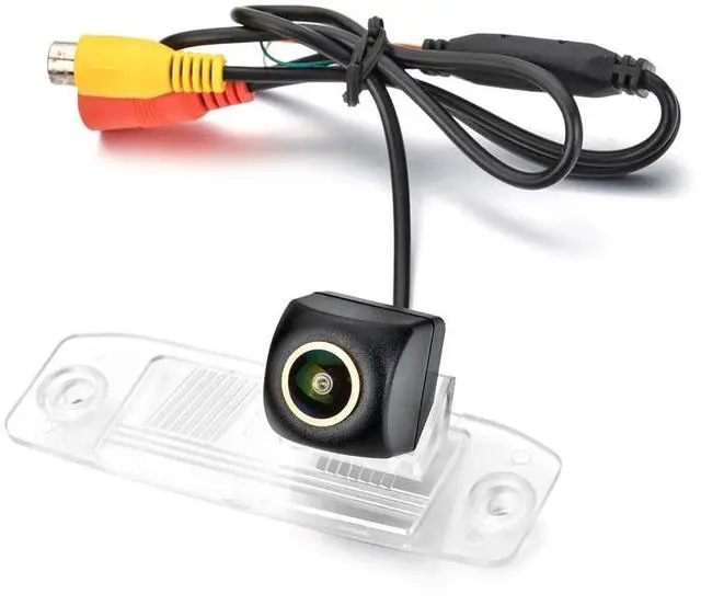 Main image of aSATAH AHD 720P/CVBS Car Rear View Camera's Fisheye Lens License Plate Camera with RCA Cable & Vehicle Camera for Hyundai Accent MC Avante Elantra Sonata Tucson Veracruz KIA & Backup Golden Camera