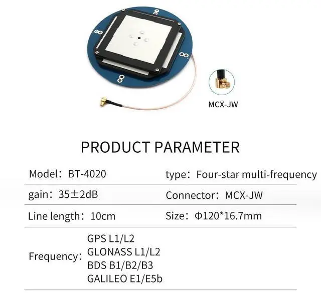 Alt view image 2 of 4 - Beitian Build in GNSS Antenna high Precision high gain Excellent Positioning Accuracy GIS CORS RTK OEM GNSS Antenna BXW-4020 BA-4020 BAW-4020 BMW-4020 BT-4010 (BT-4010)