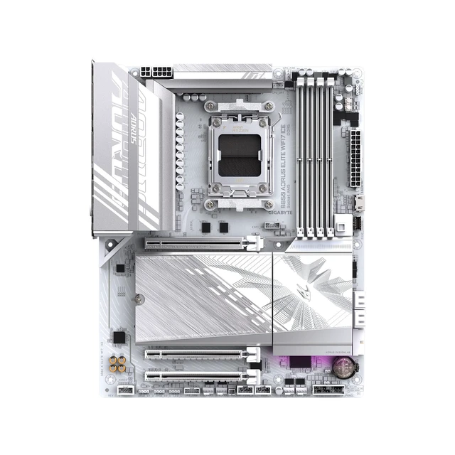 Alt view image 5 of 5 - GIGABYTE B850 AORUS Elite WIFI7 ICE AMD AM5 ATX Motherboard, Support AMD Ryzen 9000/8000/7000 Series, DDR5, 14+2+2 Power Phase, 3X M.2, PCIe 5.0, USB-C, WIFI7, 2.5GbE LAN, EZ-Latch, 5-Y