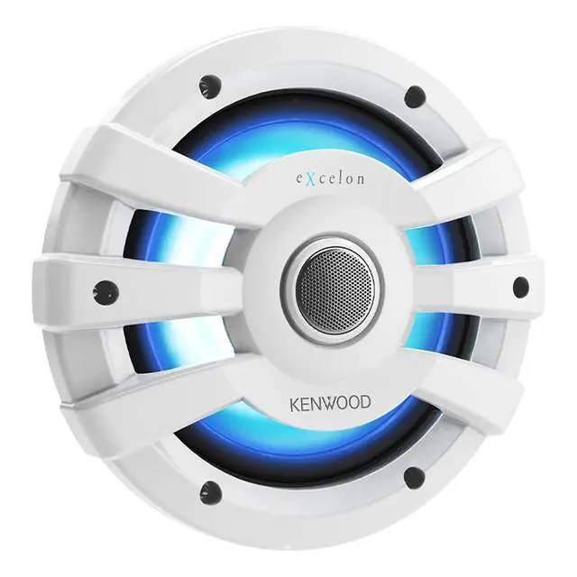 Alt view image 3 of 3 - Kenwood Excelon XM77WL 7.7 Inch 2 Way Marine & Powersports Coaxial Speakers (White)
