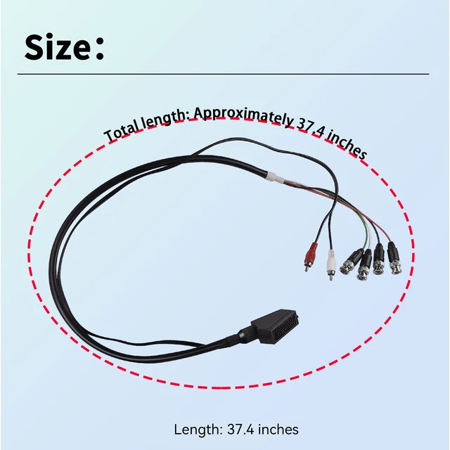 Alt view image 4 of 5 - XTPTFABS Female RGB SCART to 4 BNC+Audio Cable,Adopt Dual Shielding Design