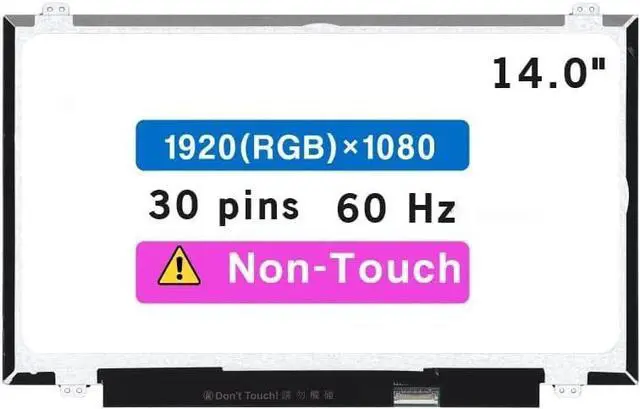 Main image of 14.0" for Lenovo Thinkpad T480 T480S 20L5 20L6 20L7 20L8 (FHD 1920 * 1080 Non-Touch) LCD Screen Replacement Display Panel