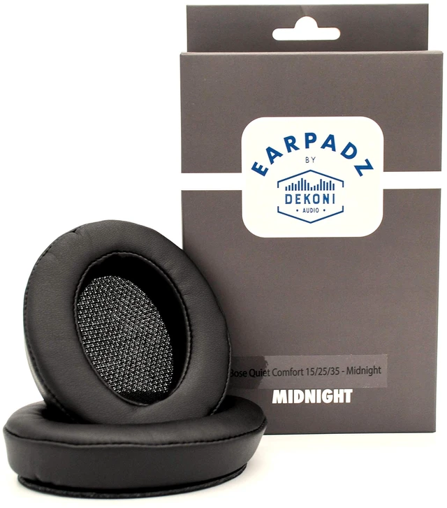 Main image of Dekoni Premium Replacement Ear Pads for Bose QuietComfort 35 & QC35 II ^^ Soft Headphone Covers for Ears with Memory Foam ^^ Compatible with Bose QC25, QC15 ^^ Easy Installation (Midnight Leathe