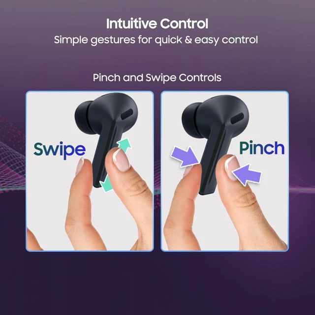 Alt view image 3 of 5 - Samsung Galaxy Buds 3-FE (2025) True Wireless Bluetooth Earbuds, Active Noise Cancellation, Clear Calls, Long Lasting Battery, Hands Free AI, Latin American Stock SM-R420NZKALTA - (Black)