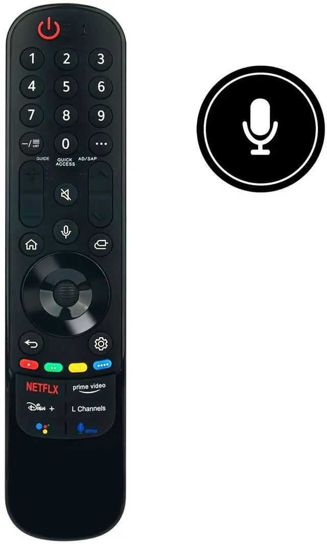 Alt view image 2 of 5 - MR21GA Voice Replacement Remote Control Applicable for LG Smart TV 60UP8000PUR 86UP8770PUA OLED65A1AUA 60UP8000PUA 60UP7670PUB 70UP7070PUE 50NANO75PUA 75NANO90UPA 75UP7070PUD 55UP8000PUA OLED65A1PUA