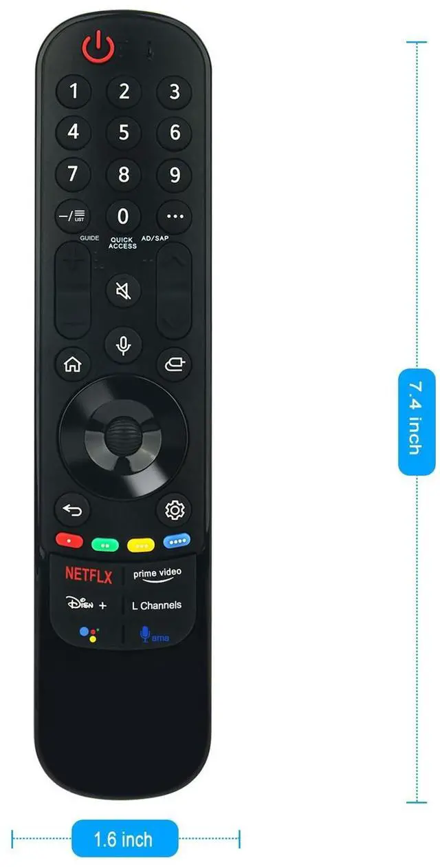 Alt view image 5 of 5 - MR21GA Voice Replacement Remote Control Applicable for LG Smart TV 60UP8000PUR 86UP8770PUA OLED65A1AUA 60UP8000PUA 60UP7670PUB 70UP7070PUE 50NANO75PUA 75NANO90UPA 75UP7070PUD 55UP8000PUA OLED65A1PUA