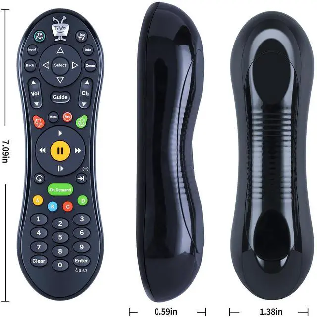 Alt view image 3 of 3 - HZIME New Replacement Remote Control Compatible for TiVo MEDIACOM (IR and RF) RCN TIVO SMLD-00266-000 URC-7020BC0-XXXX-R