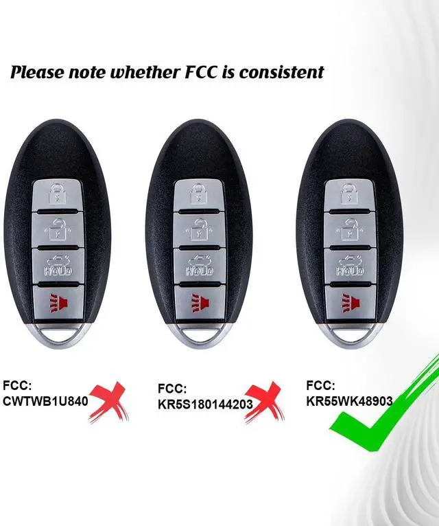 Alt view image 4 of 5 - Remote2program Smart Proximity Car Key Keyless Entry Remote DIY Kit Replacement for 2007-2012 Nissan Altima Maxima/2009-2012 Infiniti FX35/G37/FX50 KR55WK48903 KR55WK49622 (1PCS Remote Kit)
