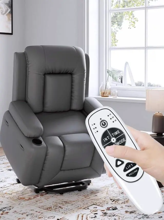 Alt view image 2 of 5 - FQOUG 5 Pin Female Plug 9 Button DN-34A Recliner Remote Controller for Lift Recliner Chair, with Heat Vibration Massage & Up/Down