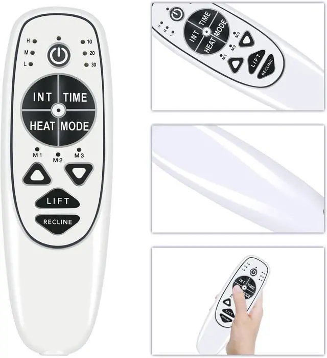 Alt view image 4 of 5 - FQOUG 5 Pin Female Plug 9 Button DN-34A Recliner Remote Controller for Lift Recliner Chair, with Heat Vibration Massage & Up/Down