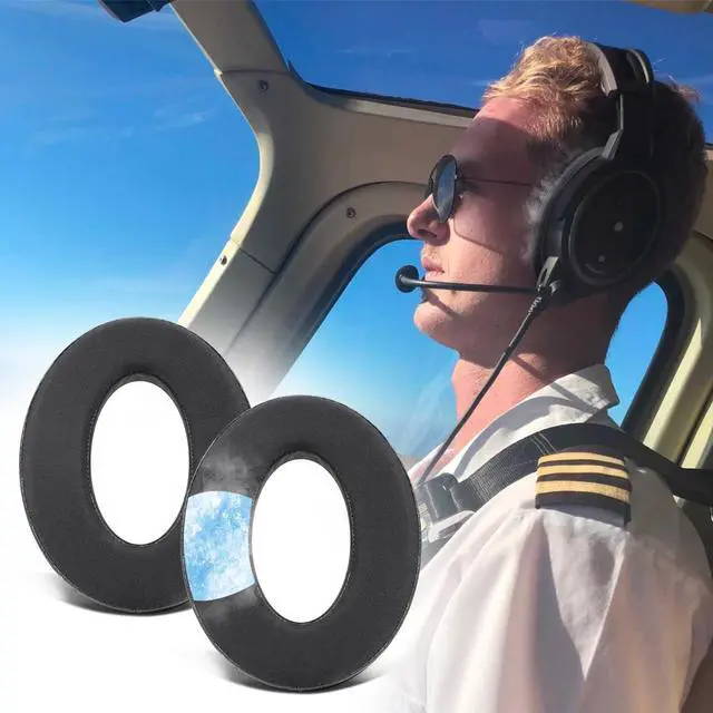 Alt view image 3 of 4 - SOULWIT Cooling Earpads for Bose Aviation X A10/A20 Headset, Cushions with High-Density Noise Isolation Foam - Black