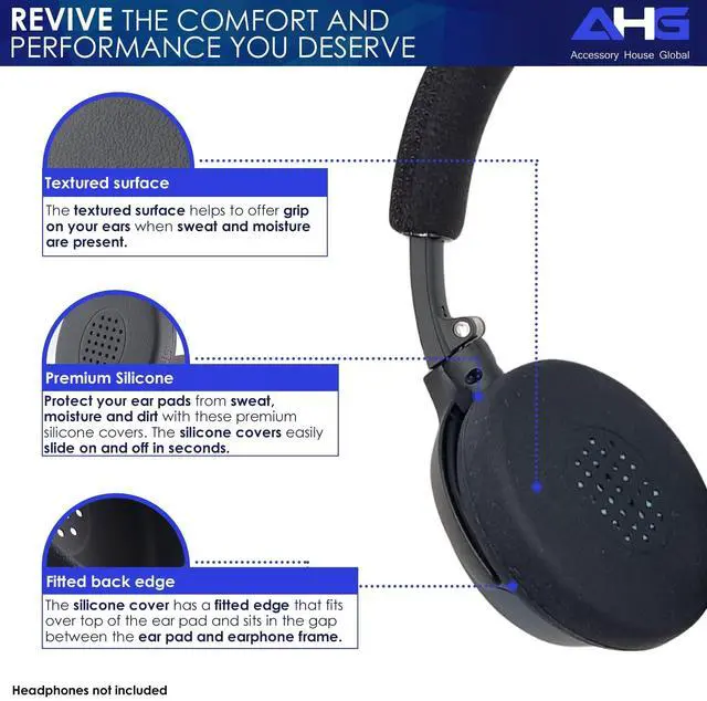 Alt view image 4 of 5 - SoundLink OE Headphone Ear pad Cushion + Silicone Cover Protector. Compatible with Bose SoundLink OE, On-Ear Wireless, On-Ear 2 (OE2/OE2i) SoundTrue OE (AHG-Sloe-Beige-EP-Silicone-Combo)