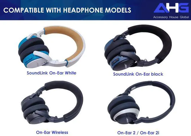 Alt view image 2 of 5 - SoundLink OE Headphone Ear pad Cushion + Silicone Cover Protector. Compatible with Bose SoundLink OE, On-Ear Wireless, On-Ear 2 (OE2/OE2i) SoundTrue OE (AHG-Sloe-Beige-EP-Silicone-Combo)