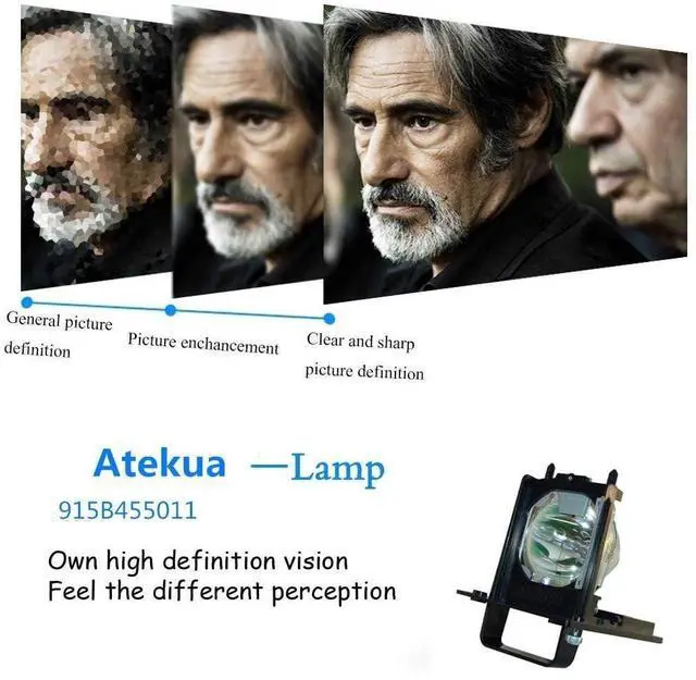Alt view image 3 of 4 - Tawelun 915B455011 TV Lamp for Mit/subish Replacement Lamp 915B455011 with housing for WD-73640, WD-73740, WD-73840 WD-82740, WD-82840, WD-92840, WD-73C11, WD-73CA1, WD-82CB1.