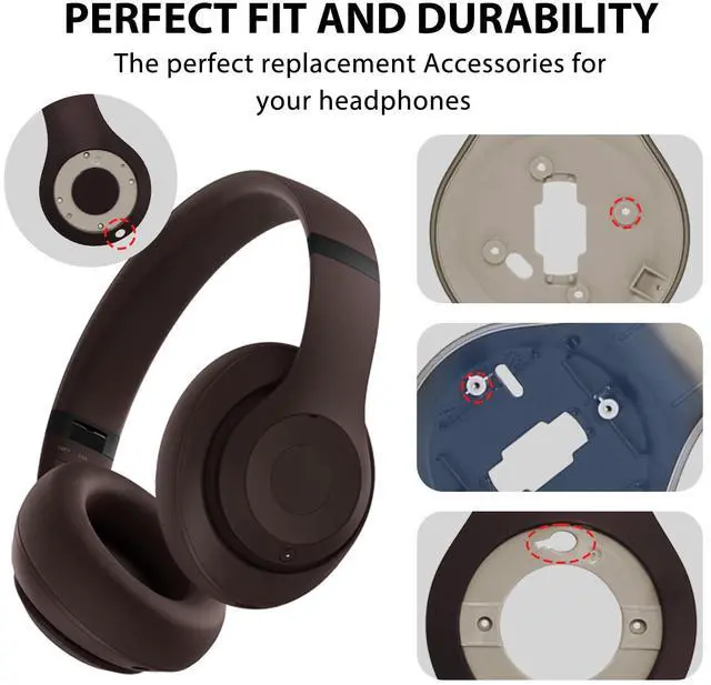 Alt view image 3 of 5 - Studio Pro Inside Panel Inner Panel Repair Parts Accessories Repair Kit for Beats Studio ProModel A2924 Headphone,Durable Inner Shell Outside Shell Repair Parts(Deep Brown)