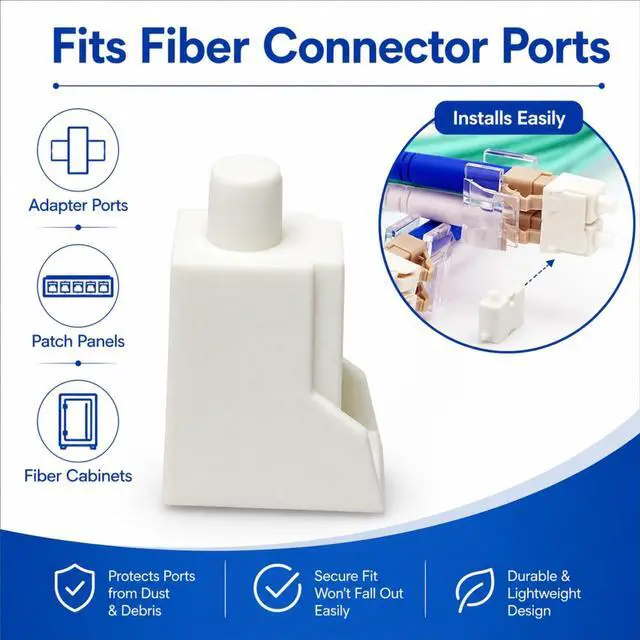 Alt view image 2 of 5 - PoParttg Fiber Optic Dust Caps for LC Connectors (Pack of 30)
