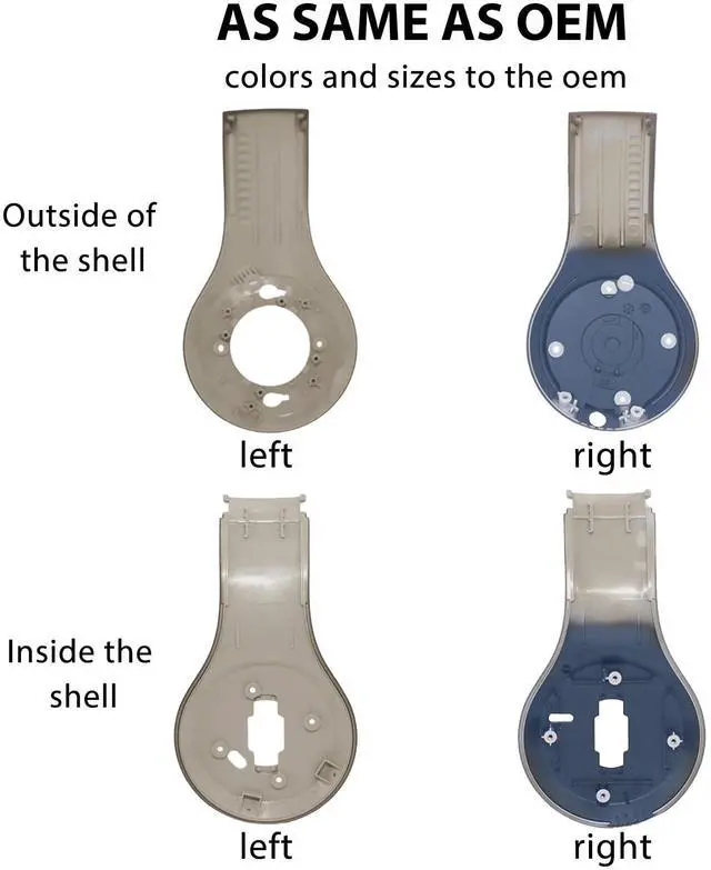 Alt view image 4 of 5 - Studio Pro Inside Panel Inner Panel Repair Parts Accessories Repair Kit for Beats Studio ProModel A2924 Headphone,Durable Inner Shell Outside Shell Repair Parts(Deep Brown)
