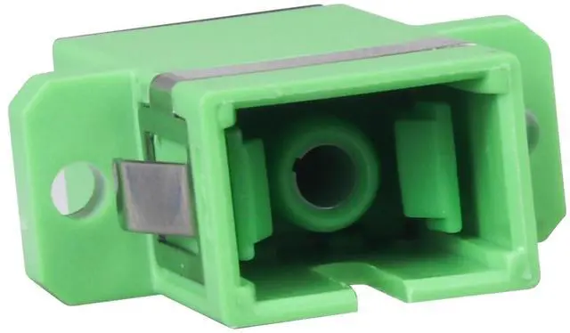 Alt view image 4 of 5 - Xunsomten - 100 pcs SC to SC Fiber Optical Coupler SC-SC APC Singlemode (SM) Simplex Fiber Optic Adapter SC Female to SC Female Simplex Single Mode Network Internet Connector Adapter