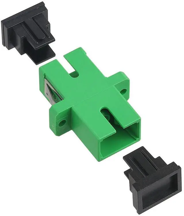 Alt view image 2 of 5 - Xunsomten - 100 pcs SC to SC Fiber Optical Coupler SC-SC APC Singlemode (SM) Simplex Fiber Optic Adapter SC Female to SC Female Simplex Single Mode Network Internet Connector Adapter