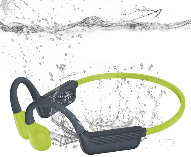 Main image of Liquid Silicone Swimming Headphones-Bone Conduction Headphones, IP68 Waterproof Underwater Earphones, LiteSurge Bluetooth Soft/Skin Open Ear Swim Earbuds with 32 GB MP3 Memory for Sport-Turquoise