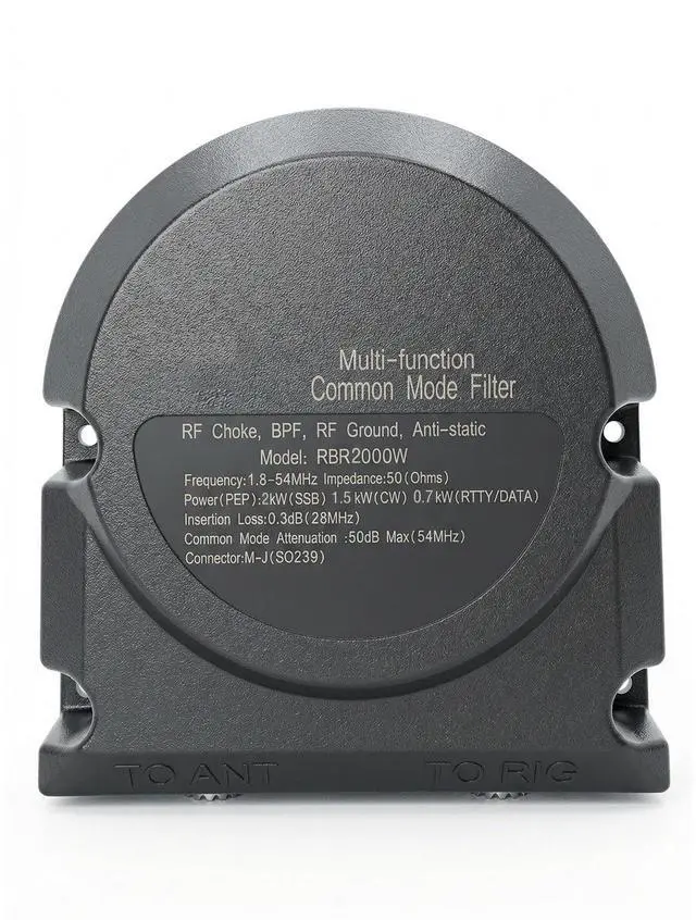 Main image of WOOKLEA 2000W 3-in-1 Shortwave Common Mode Filter, 1.8-54MHz Waterproof RF Choke, 50dB Attenuation, 50 Impedance, 0.3dB Insertion Loss, SWR<1.2 for High-Power Amateur Radio Outdoor Use