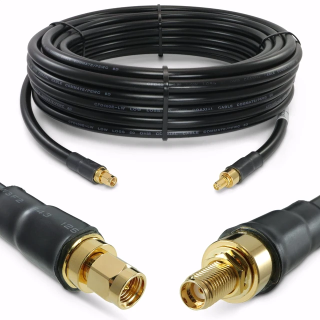 Main image of Proxicast 50 ft SMA Male to SMA Female 50 Ohm Low-Loss CFD400 Coax Cable