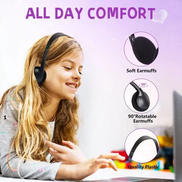 Alt view image 3 of 5 - TJZXGUI Kids Headphones Bulk 30 Pack for School Students Children Teen Boys Girls, Wholesale Bulk Headphones for Classroom Testing Tablet Library Black