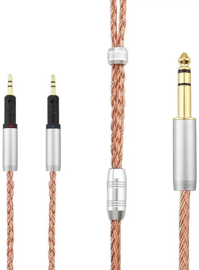Main image of Tirstrup 16 Core 7N OCC Sliver Plated Upgraded Replacement Cable for ATH-R70X R70X R70XA (6.35mmR70X16C)