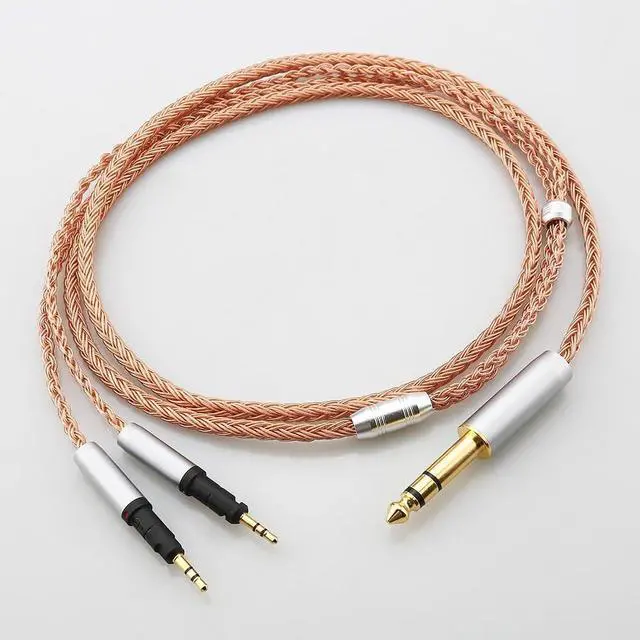 Alt view image 2 of 5 - Tirstrup 16 Core 7N OCC Sliver Plated Upgraded Replacement Cable for ATH-R70X R70X R70XA (6.35mmR70X16C)