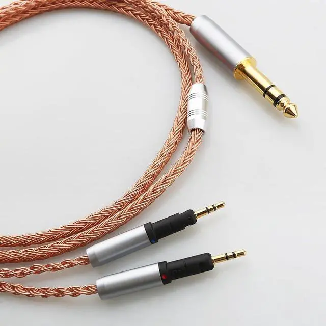 Alt view image 4 of 5 - Tirstrup 16 Core 7N OCC Sliver Plated Upgraded Replacement Cable for ATH-R70X R70X R70XA (6.35mmR70X16C)