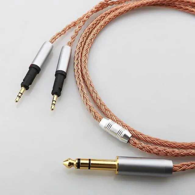 Alt view image 3 of 5 - Tirstrup 16 Core 7N OCC Sliver Plated Upgraded Replacement Cable for ATH-R70X R70X R70XA (6.35mmR70X16C)
