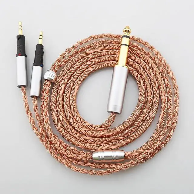 Alt view image 5 of 5 - Tirstrup 16 Core 7N OCC Sliver Plated Upgraded Replacement Cable for ATH-R70X R70X R70XA (6.35mmR70X16C)