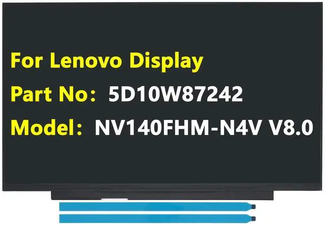 Main image of JHK JIEHONGKE New LCD Screen - Replacement for Lenovo LCD Panels Part No 5D10W73193 / Model B140HTN02.1 H/W:0A, 14", FHD, Non-Touch, Anti-Glare, TN, 45% NTSC, LED Display