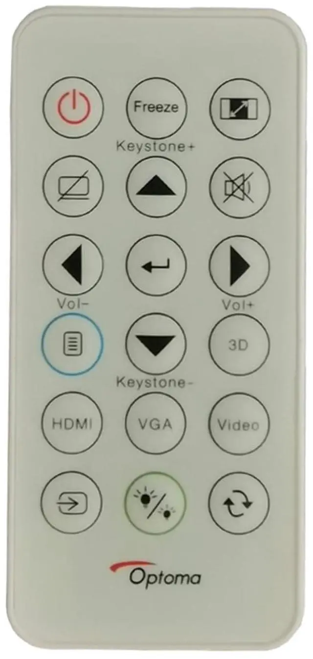 Main image of Greenafil Replacement Remote Compatible with OPTOMA EH331, EH335, EH400+, ZH403, X412, X355, X343, X318ST, WU336, W412, W400+, W355, W319ST, W309ST, S343, S336, HD28HDR, GT780, GT770 Projectors