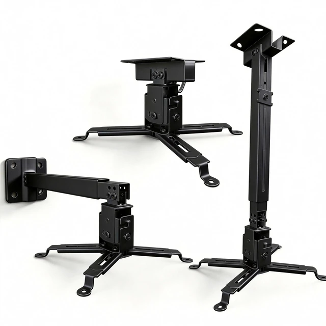 Main image of bluedery Projector Ceiling/Wall Mount, Adjustable Height & Arms, Black