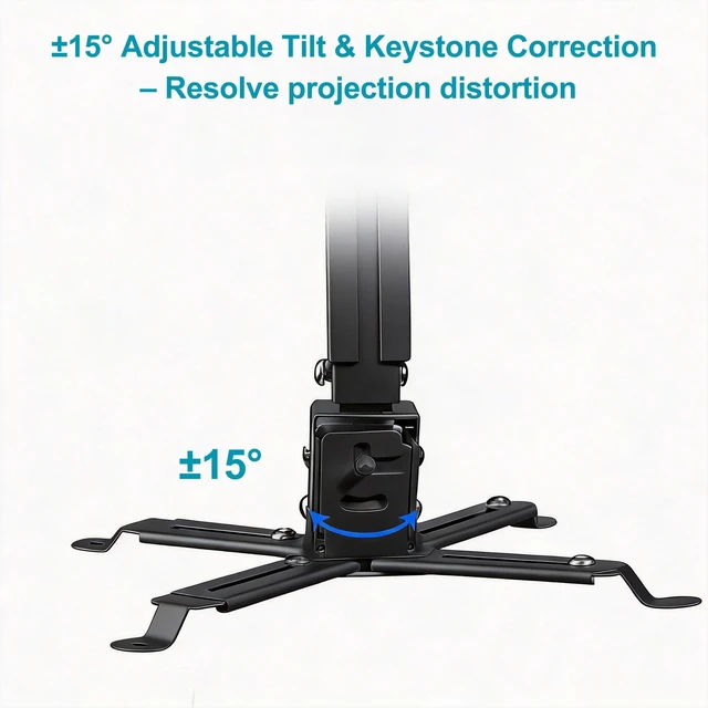Alt view image 4 of 5 - bluedery Projector Ceiling/Wall Mount, Adjustable Height & Arms, Black