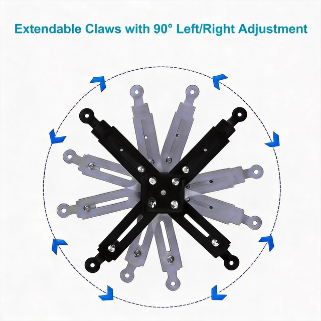 Alt view image 5 of 5 - bluedery Projector Ceiling/Wall Mount, Adjustable Height & Arms, Black