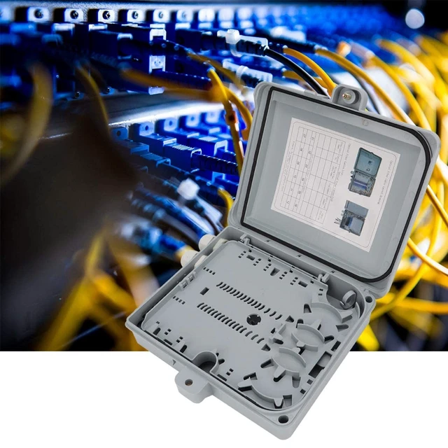 Alt view image 2 of 5 - Fiber Optical Terminal Box IP65 12 Core FTTH Fiber Optic Distribution Enclosure 9.84 x 8.66 x 2.56inch
