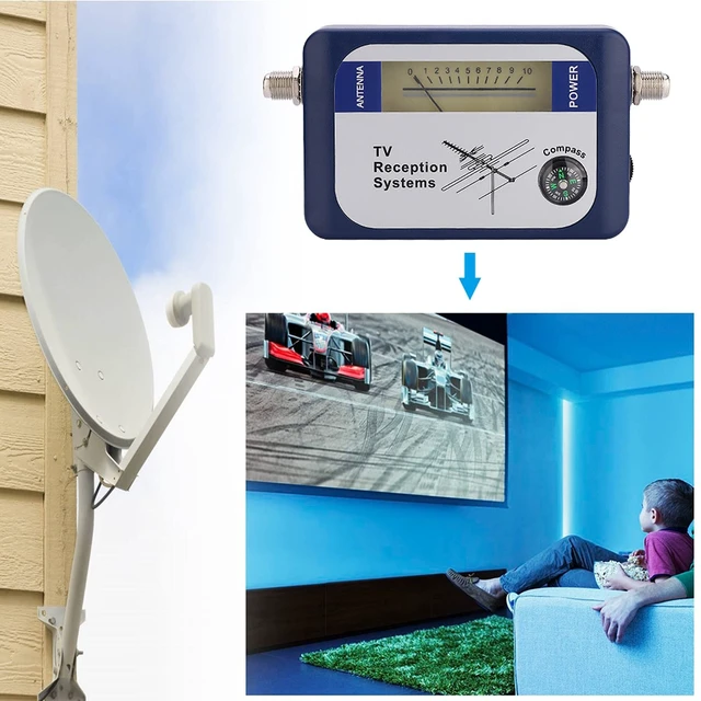 Alt view image 3 of 5 - Dioche Tv Antenna Signal Strength Meter, Antenna Signal Meter Satellite Finder Mini Finder Digital Aerial Terrestrial TV Antenna Finder Signal Strength Meter Detector