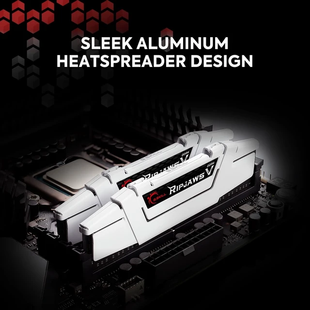 Alt view image 3 of 3 - G.SKILL RipjawsV Series DDR4 RAM 8GB (1x8GB) Up to 2666MT/s* CL19-19-19-43 1.20V Intel AMD Desktop Computer Memory U-DIMM - Red (F4-2666C19S-8GVR)