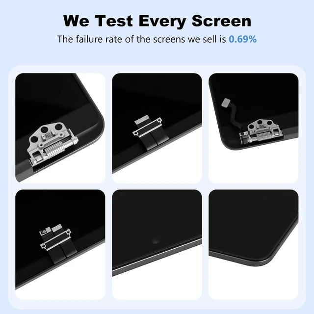 Alt view image 5 of 5 - TRGSLKSS A1990 Screen Replacement A1990 LCD for 15 inches MacBook 2018 2019 Year 2560x1600 Replacement LCD Full Assembly for EMC 3215 3359 Silver