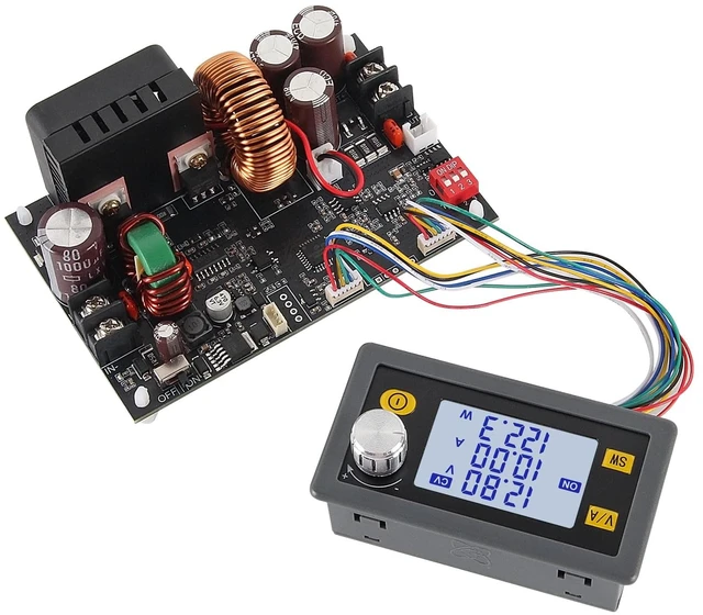 Main image of DC Buck Converter with Meter 6-70V to 0-60V 20A 1200W Adjustable Power Supply Fixed 5V 9V 12V 24V 36V 48V 60V Output CNC Voltage Regulator Step Down Module