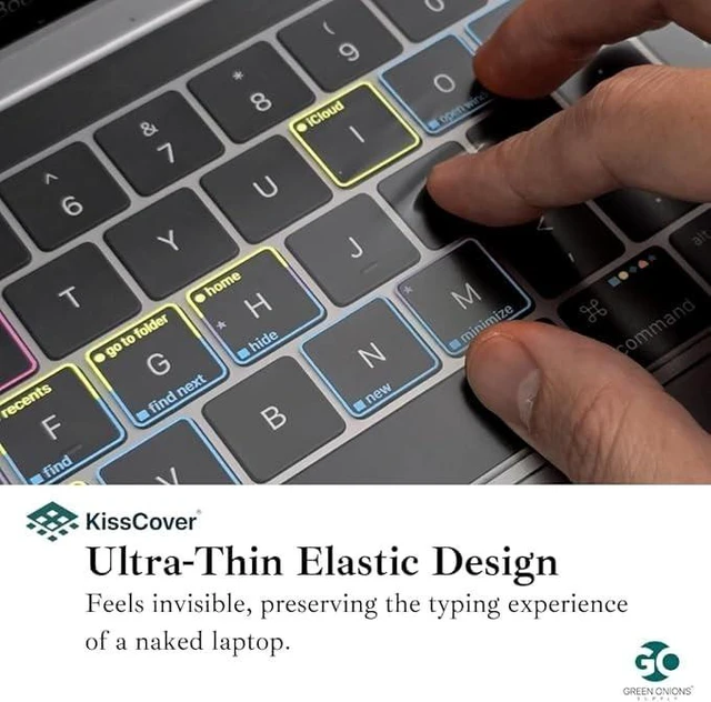 Alt view image 5 of 5 - KissCover Cover for MacBook Pro 14.2" 2021-2025 with Shortcut Keys Printing (1 Pack 0.03mm)